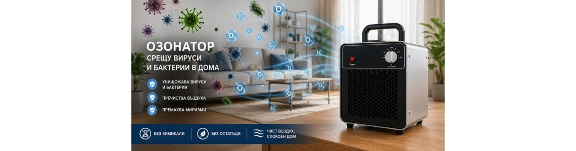 Озонатор срещу вируси и бактерии в дома Озонатор срещу вируси и бактерии в дома