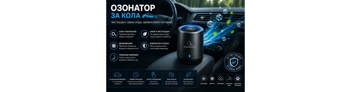 Дезинфекция на Автомобил с Озонатор: Пълно Ръководство за Премахване на Миризми и Мухъл от Климатика