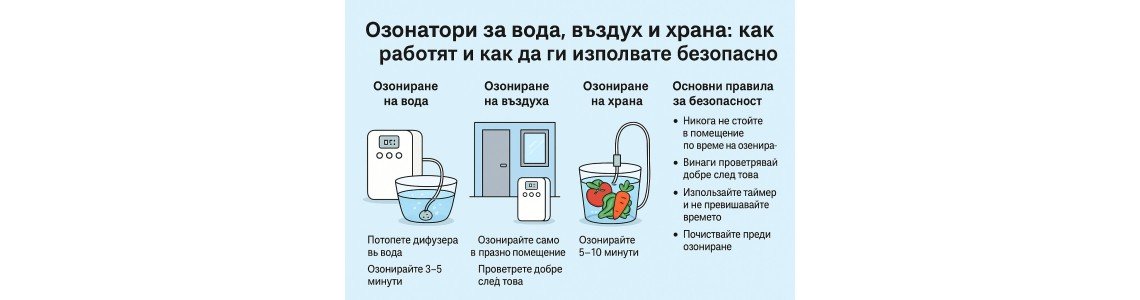 Озонатори за вода, въздух и храна: как работят и как да ги използвате безопасно